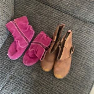 Two (2) pairs of girls boots size 10